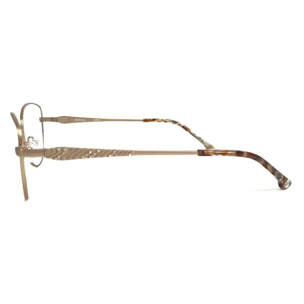 Elliott Ives Eyeglasses Frames Saffron YG Yellow Gold Cat Eye Wire Rim 52-17-135